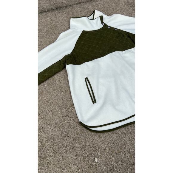 Vanilla Bay Sweater Women Size Large Quilted Mock Snap Neck Fleece Pullover - Picture 2 of 6